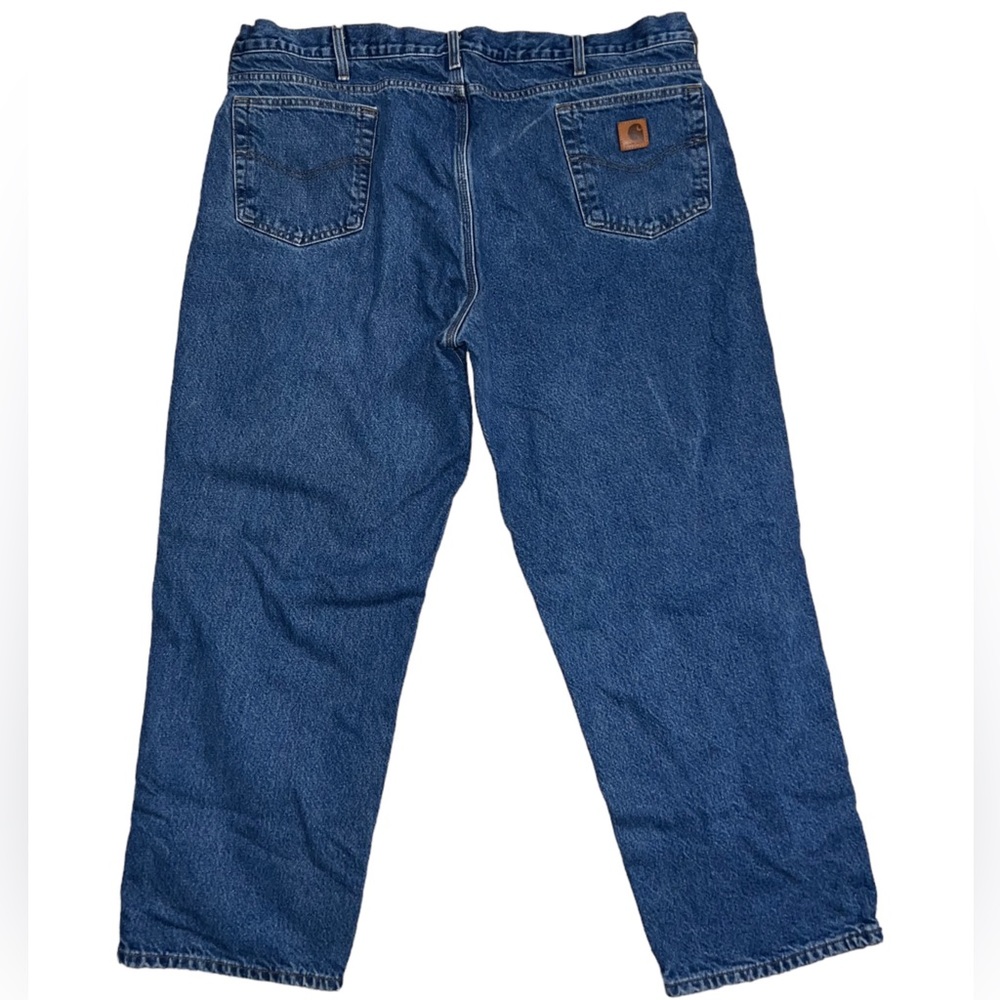 Carhartt Relaxed Fit Jeans Blue Denim Work Pants Men’s Size 44x30 - Picture 2 of 4